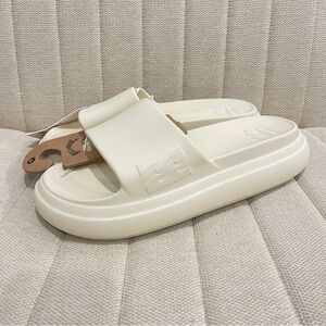 NEW Billabong Cloud Slides Platform Sandals Women‎ Size 11 Neutral Beige Cream